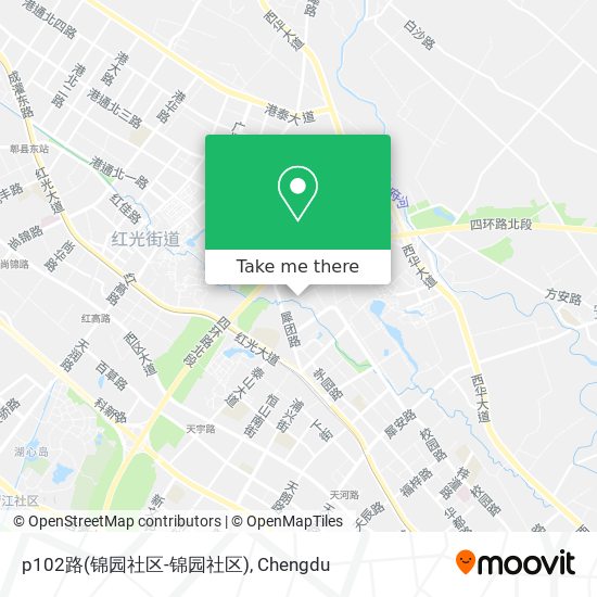 p102路(锦园社区-锦园社区) map