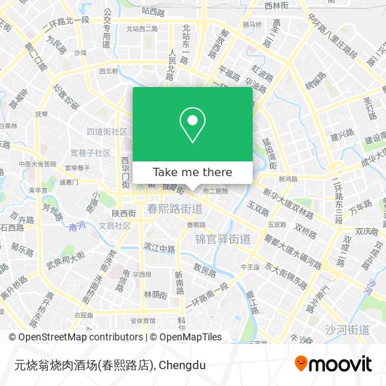 元烧翁烧肉酒场(春熙路店) map