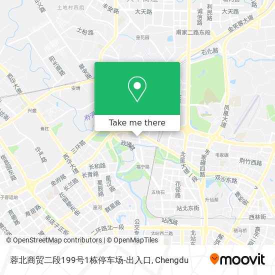 蓉北商贸二段199号1栋停车场-出入口 map