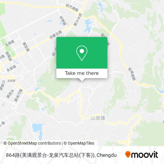 864路(美满观景台-龙泉汽车总站(下客)) map