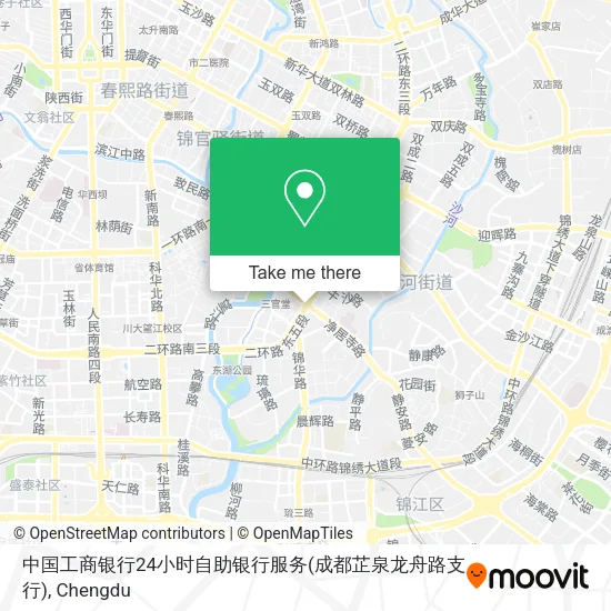 中国工商银行24小时自助银行服务(成都芷泉龙舟路支行) map