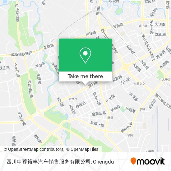 四川申蓉裕丰汽车销售服务有限公司 map