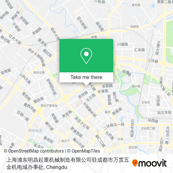 上海浦东明昌起重机械制造有限公司驻成都市万贯五金机电城办事处 map