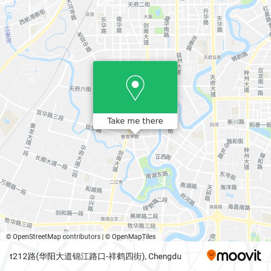 t212路(华阳大道锦江路口-祥鹤四街) map