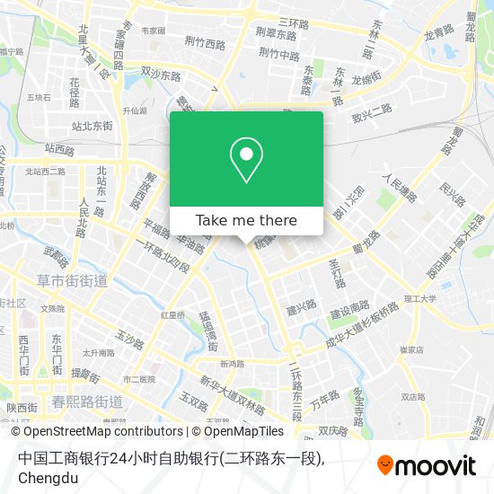 中国工商银行24小时自助银行(二环路东一段) map