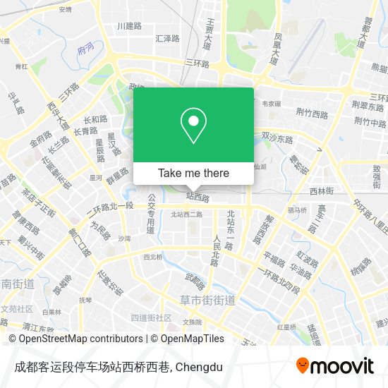成都客运段停车场站西桥西巷 map