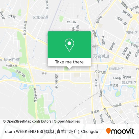 etam WEEKEND ES(鹏瑞利青羊广场店) map