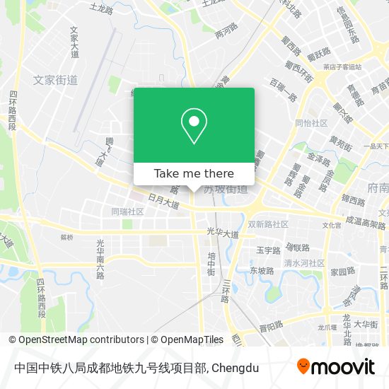 中国中铁八局成都地铁九号线项目部 map