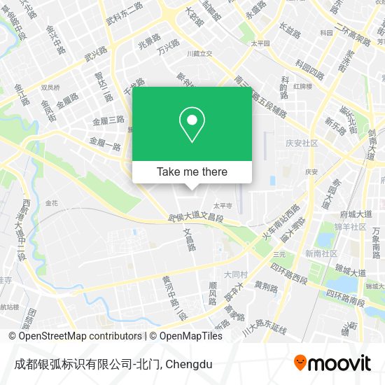 成都银弧标识有限公司-北门 map