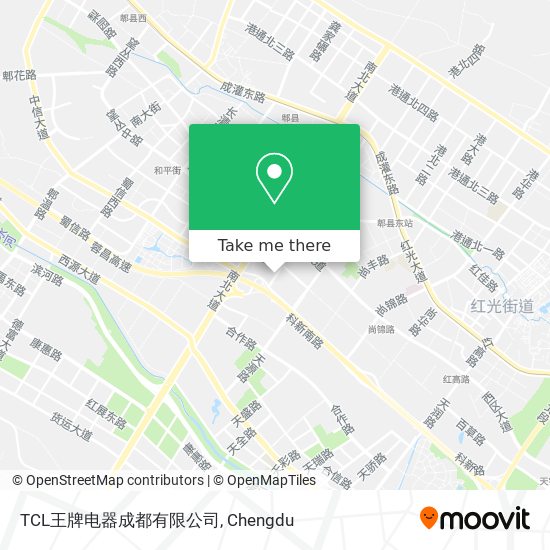 TCL王牌电器成都有限公司 map