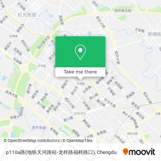 p110a路(地铁天河路站-龙梓路福梓路口) map