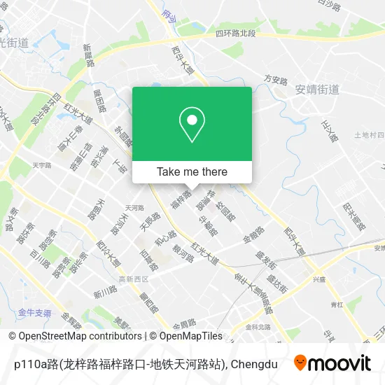 p110a路(龙梓路福梓路口-地铁天河路站) map