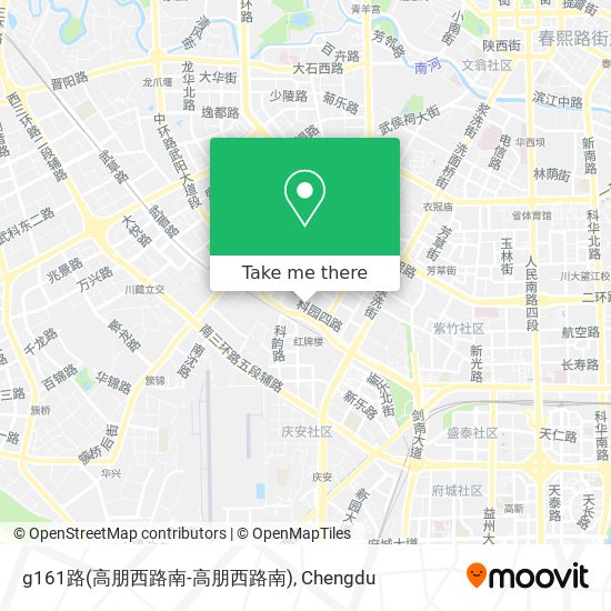 g161路(高朋西路南-高朋西路南) map