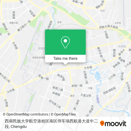 西南民族大学航空港校区南区停车场西航港大道中二段 map