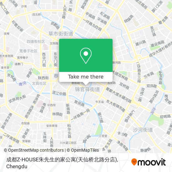 成都Z-HOUSE朱先生的家公寓(天仙桥北路分店) map