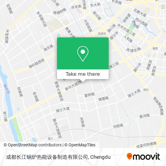 成都长江锅炉热能设备制造有限公司 map