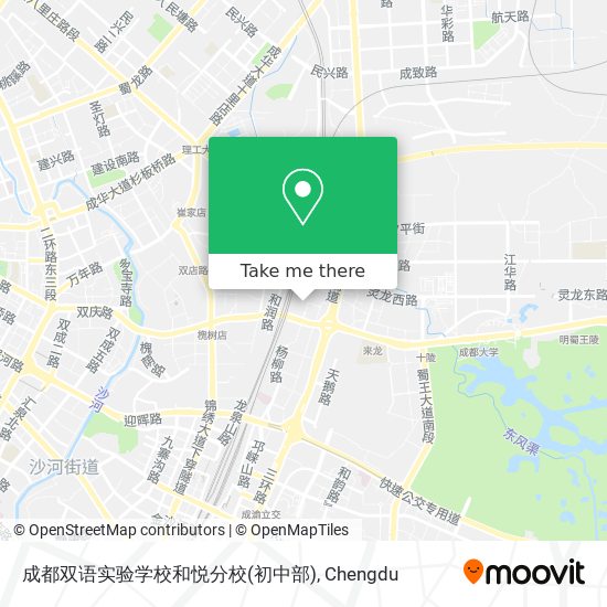 成都双语实验学校和悦分校(初中部) map