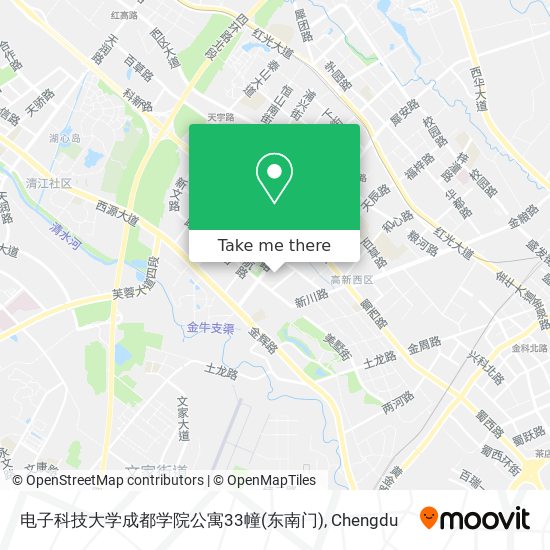 电子科技大学成都学院公寓33幢(东南门) map