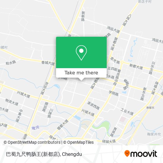 巴蜀九尺鸭肠王(新都店) map