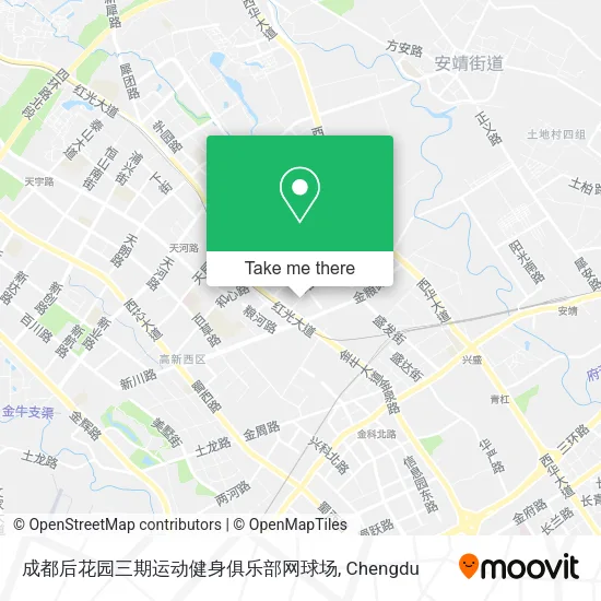 成都后花园三期运动健身俱乐部网球场 map