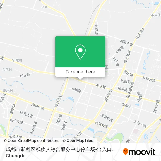 成都市新都区残疾人综合服务中心停车场-出入口 map