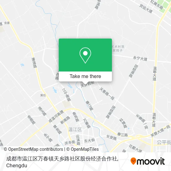 成都市温江区万春镇天乡路社区股份经济合作社 map