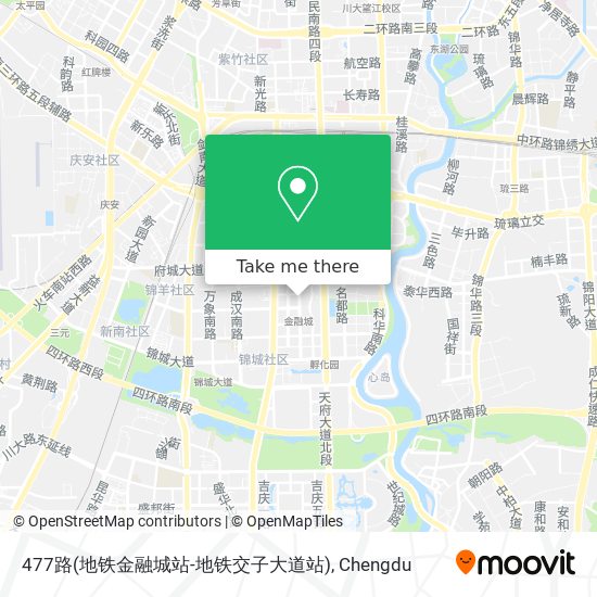 477路(地铁金融城站-地铁交子大道站) map