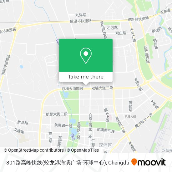 801路高峰快线(蛟龙港海滨广场-环球中心) map