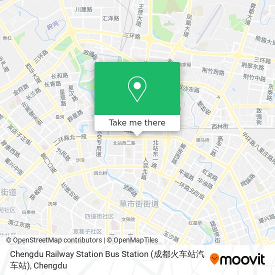 Chengdu Railway Station Bus Station (成都火车站汽车站) map