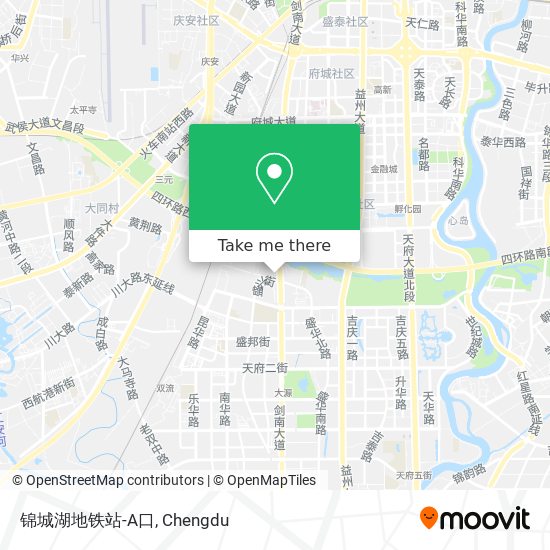 锦城湖地铁站-A口 map