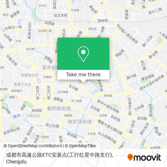 成都市高速公路ETC安装点(工行红星中路支行) map