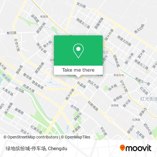绿地缤纷城-停车场 map