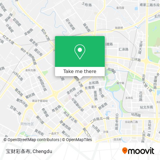 宝财彩条布 map