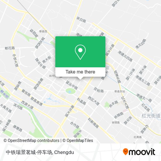 中铁瑞景茗城-停车场 map
