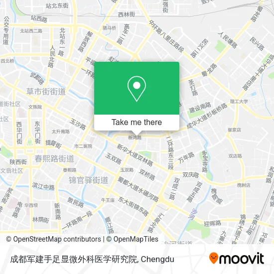 成都军建手足显微外科医学研究院 map
