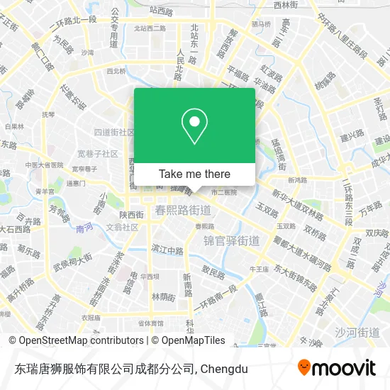 东瑞唐狮服饰有限公司成都分公司 map