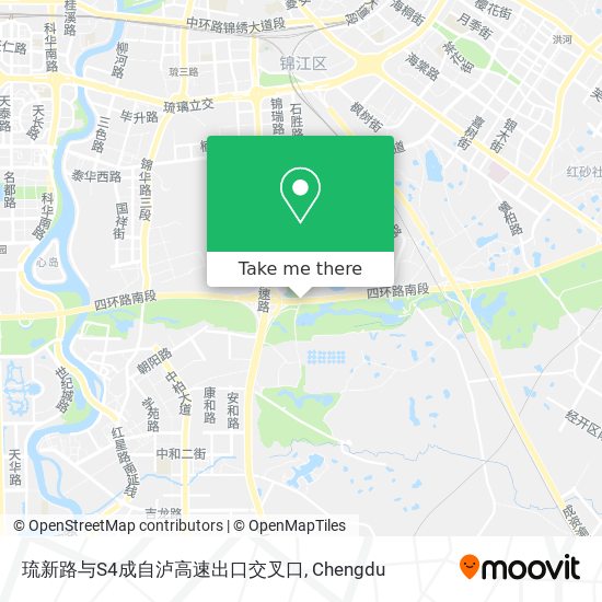 琉新路与S4成自泸高速出口交叉口 map