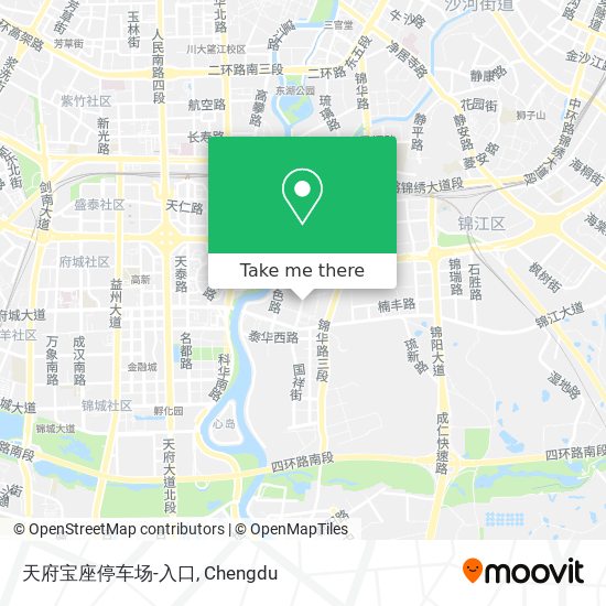 天府宝座停车场-入口 map
