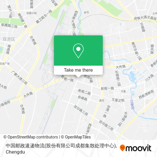 中国邮政速递物流(股份有限公司成都集散处理中心) map