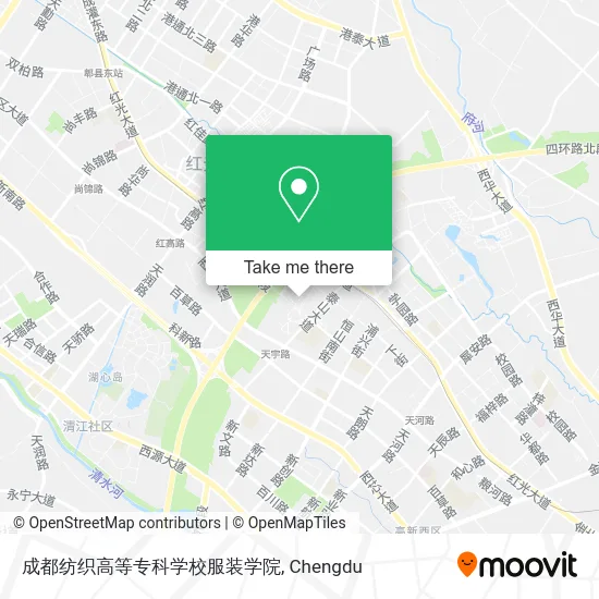 成都纺织高等专科学校服装学院 map