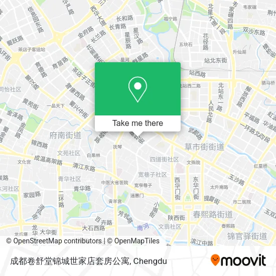 成都卷舒堂锦城世家店套房公寓 map