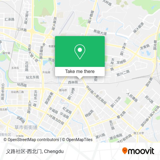 义路社区-西北门 map