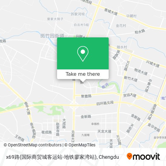 x69路(国际商贸城客运站-地铁廖家湾站) map