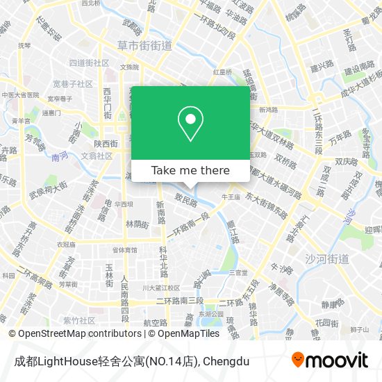 成都LightHouse轻舍公寓(NO.14店) map