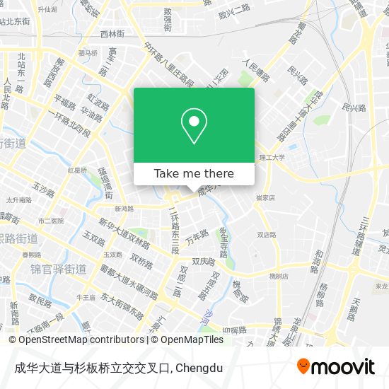 成华大道与杉板桥立交交叉口 map