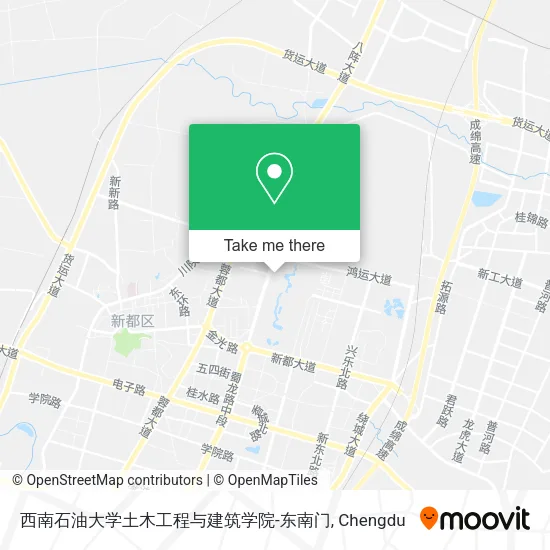西南石油大学土木工程与建筑学院-东南门 map
