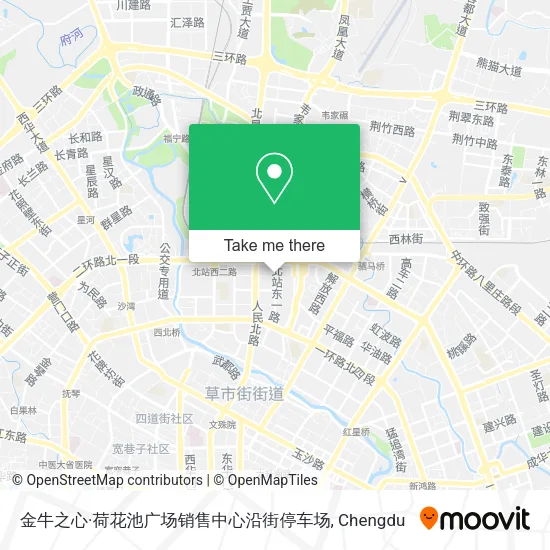 金牛之心·荷花池广场销售中心沿街停车场 map