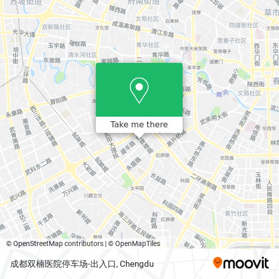 成都双楠医院停车场-出入口 map