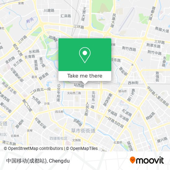中国移动(成都站) map