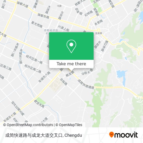成简快速路与成龙大道交叉口 map